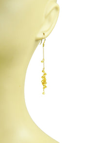 Gena Myint Earrings Gena Myint Gold Nugget Cascading Cluster Earrings