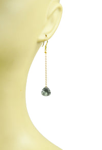 Gena Myint Earrings Gena Myint Green Amethyst Dangle Earrings