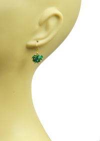 Gena Myint Earrings Gena Myint Green Onyx Cluster Vermeil Earrings
