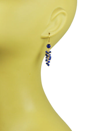 Gena Myint Earrings Gena Myint Lapis Cascade Vermeil Earrings