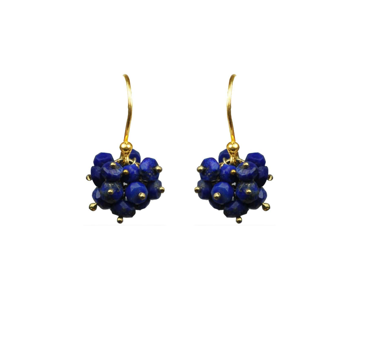 Gena Myint Earrings Gena Myint Lapis Lazuli Cluster Vermeil Earrings