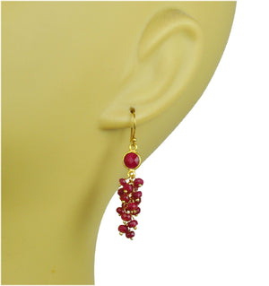 Gena Myint Earrings Gena Myint Ruby Cascade Vermeil Earrings