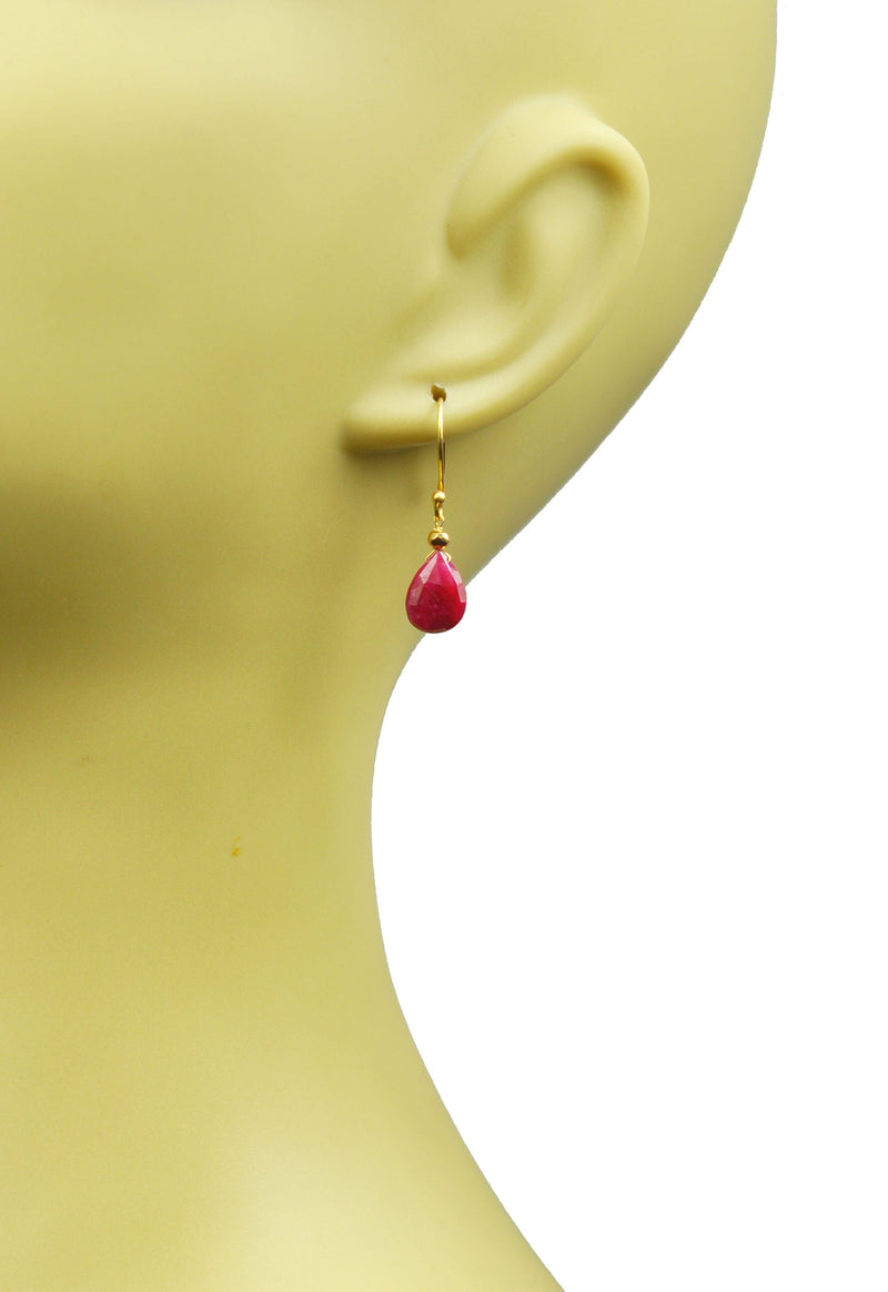 Gena Myint Earrings Gena Myint Ruby Vermeil Earrings