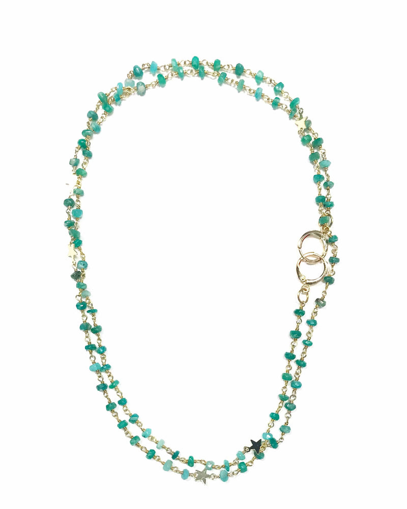 Gena Myint Necklace Gena Myint Amazonite Star Convertible Mask Necklace