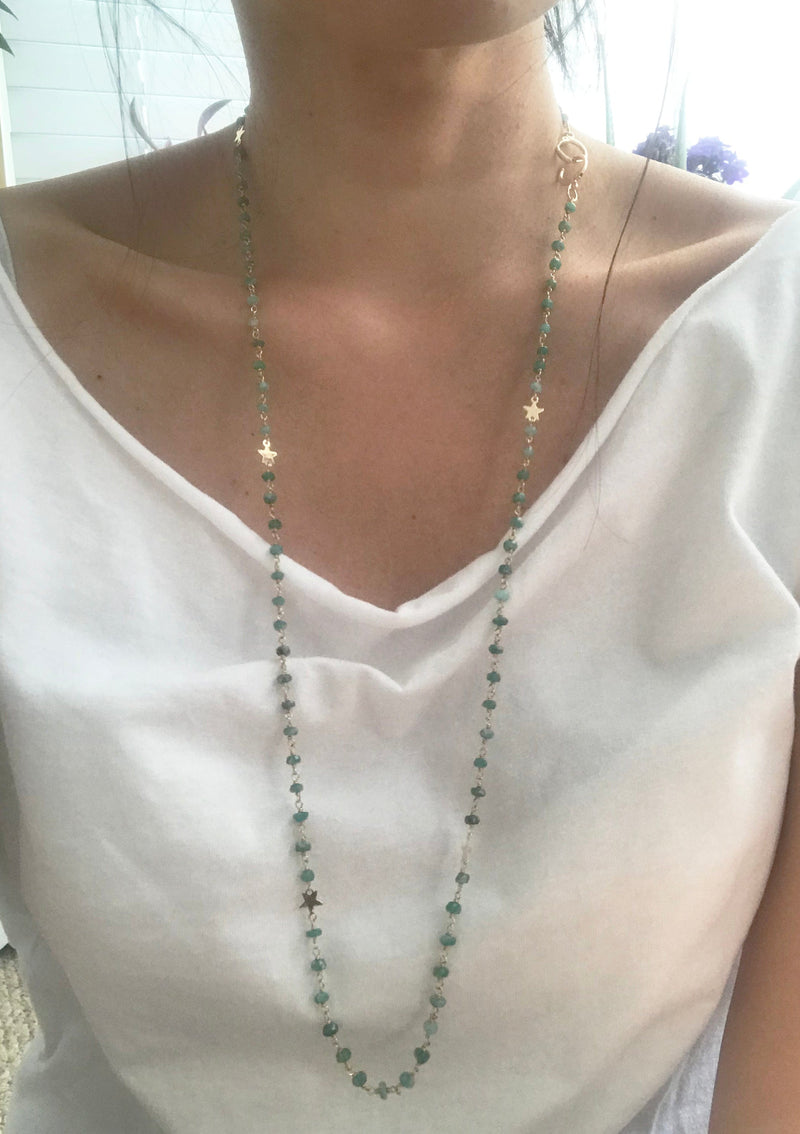 Gena Myint Necklace Gena Myint Amazonite Star Convertible Mask Necklace