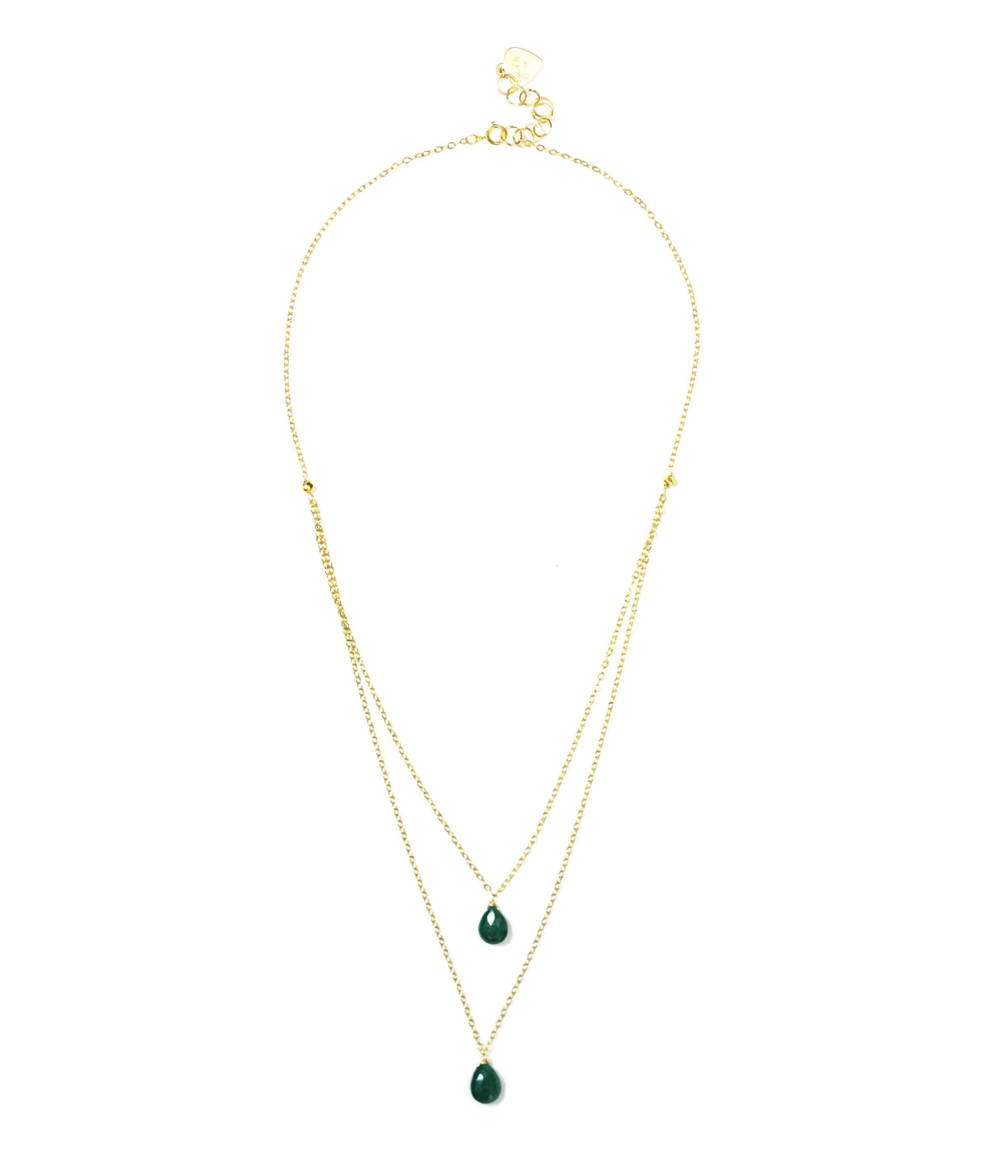Gena Myint Necklace Gena Myint Emerald Layered Necklace