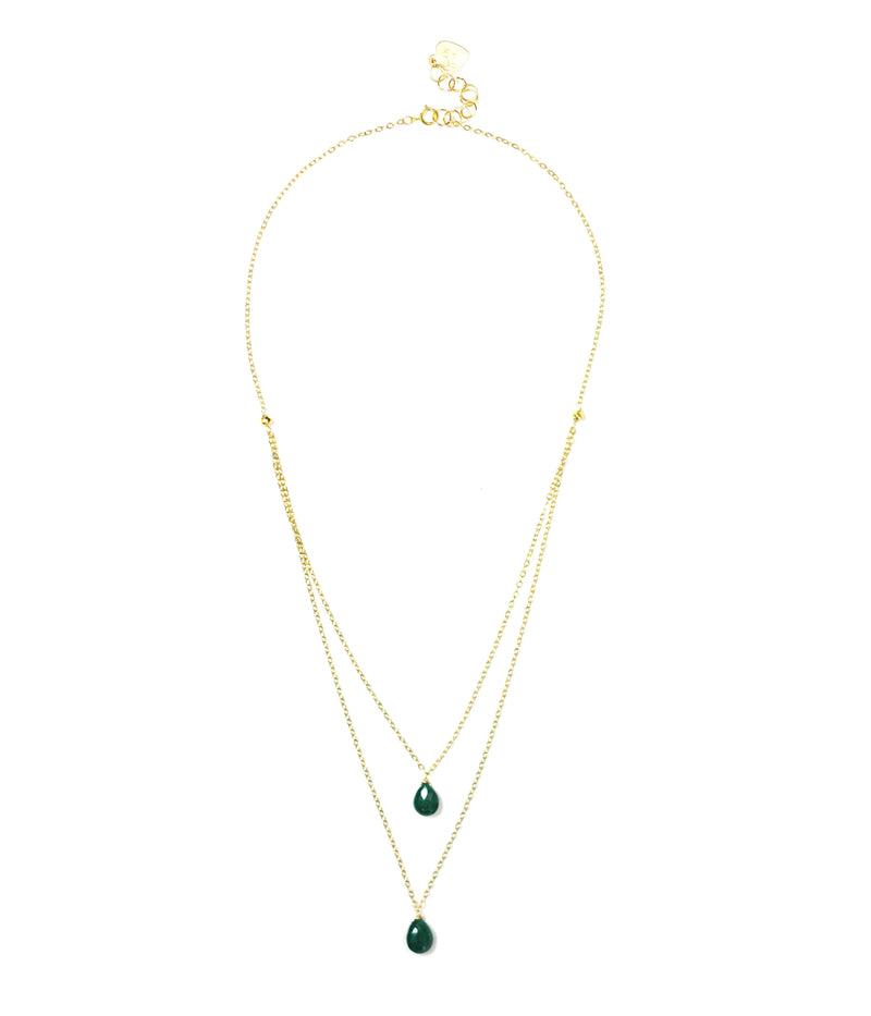 Gena Myint Necklace Gena Myint Emerald Layered Necklace