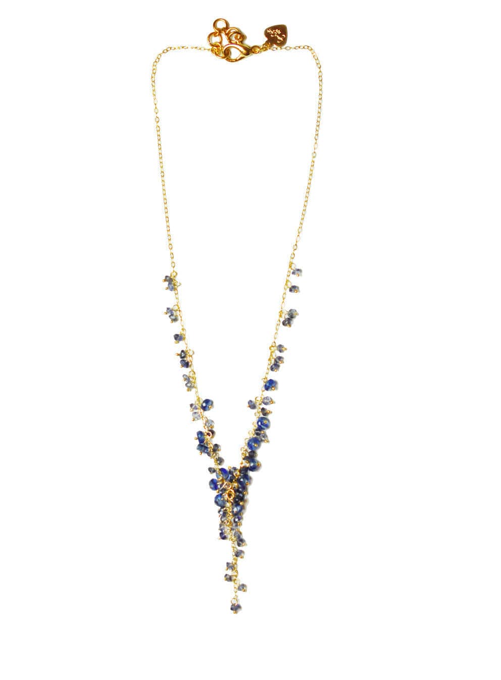 Gena Myint Necklace Gena Myint Iolite Cascading Cluster Necklace