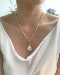 Gena Myint Necklace Gena Myint Keshi Pearl Drop Necklace