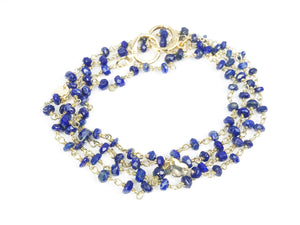 Gena Myint Necklace Gena Myint Lapis Lazuli Heart Convertible Mask Necklace