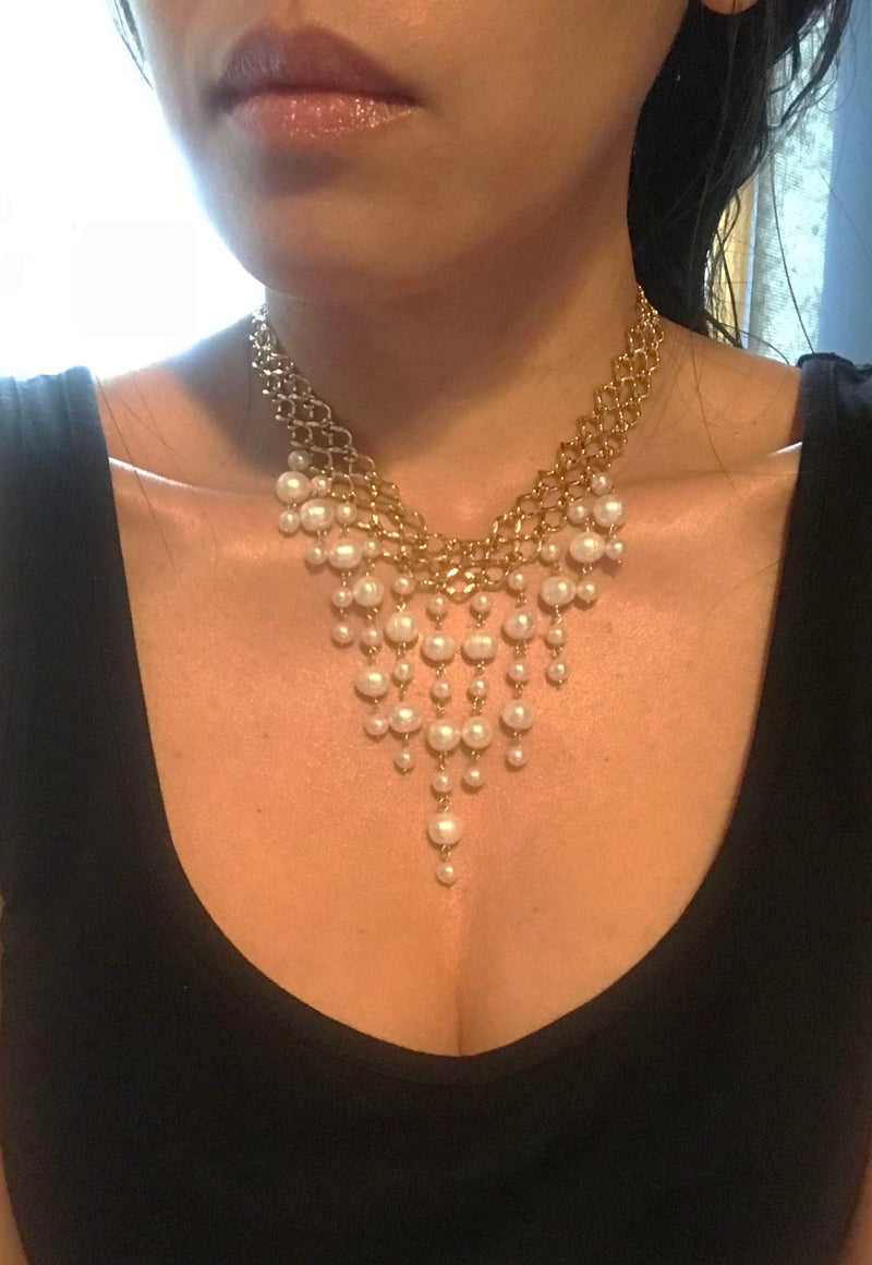 Gena Myint Necklace Gena Myint Pearl Statement Necklace