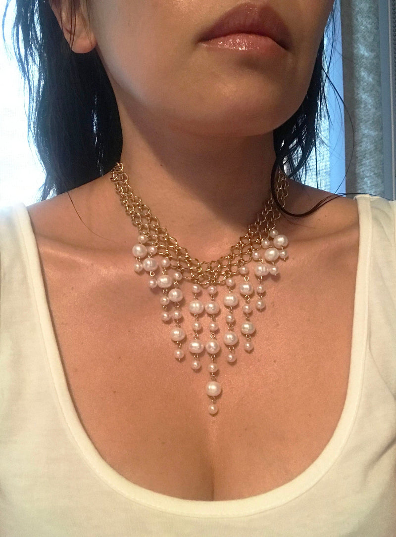 Gena Myint Necklace Gena Myint Pearl Statement Necklace