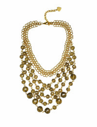 Gena Myint Necklace Gena Myint Smoky Topaz Bib Necklace