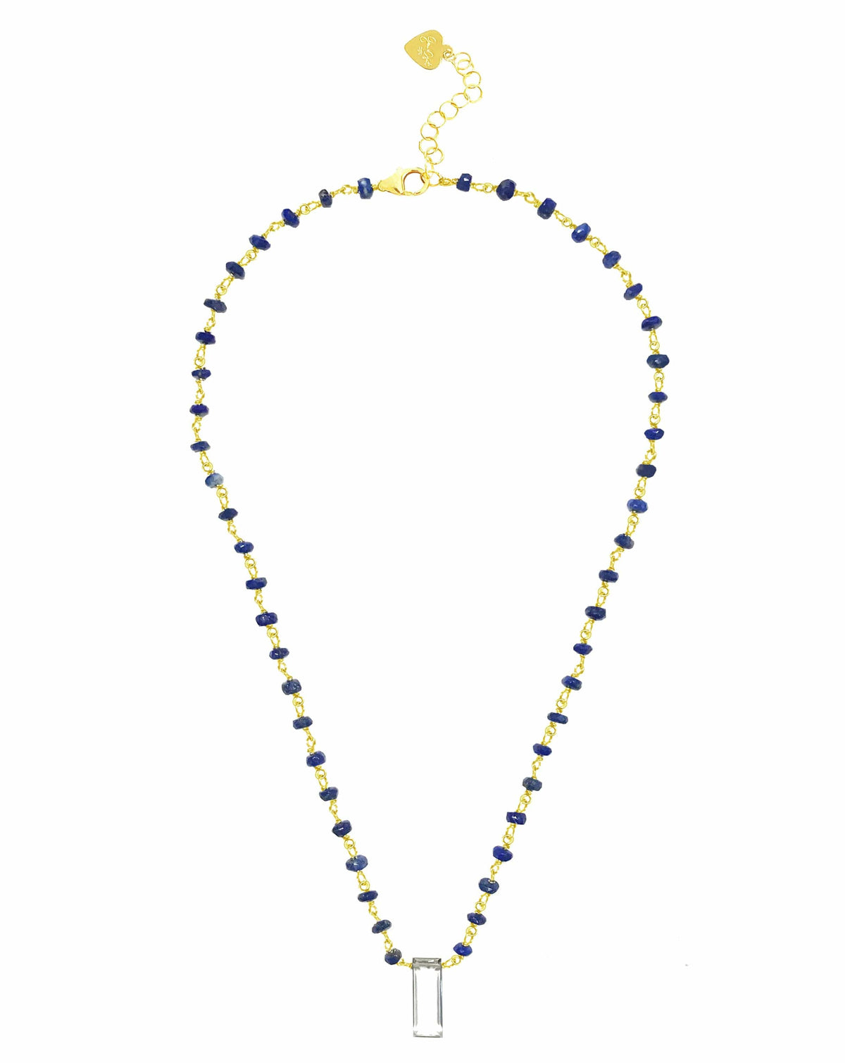 Gena Myint Women's Pendant Gena Myint Lapis Lazuli With White Topaz Pendant
