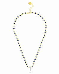 Gena Myint Women's Pendant Gena Myint Lapis Lazuli With White Topaz Pendant