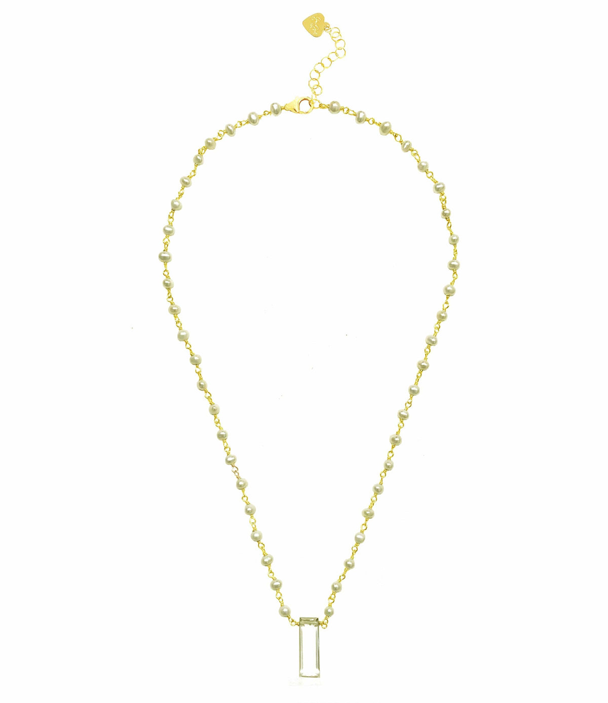 Gena Myint Women's Pendant Gena Myint Pearl With White Topaz Pendant
