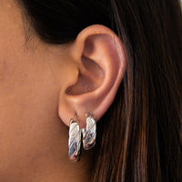 Le Réussi Earrings Italian Big Round Silver Earrings | Le Réussi