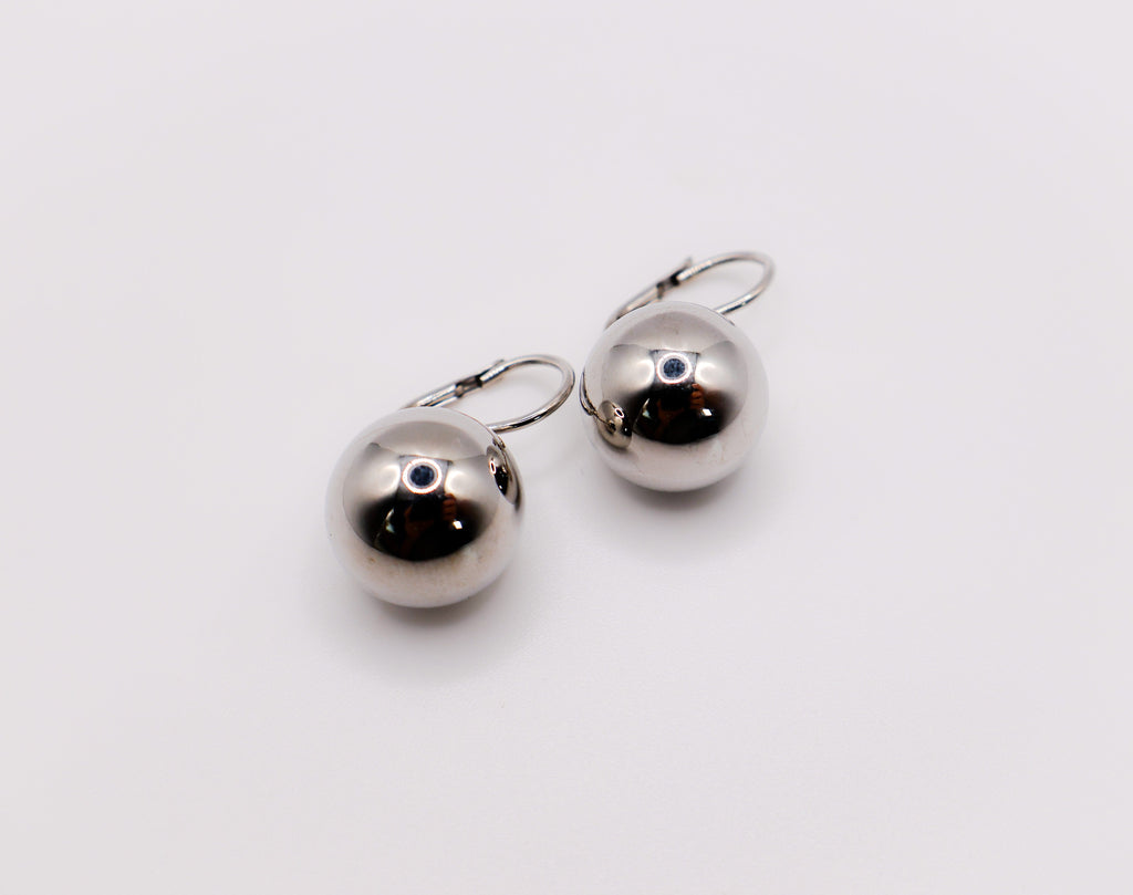 Le Réussi Earrings Italian Hanging Ball Silver Earrings | Le Réussi