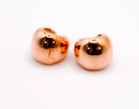 Le Réussi Earrings Italian Round Rose Gold Earrings | Le Réussi