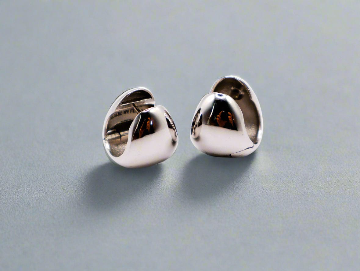 Le Réussi Earrings Italian Round Silver Earrings | Le Réussi