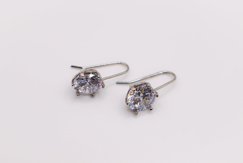 Le Réussi Earrings Silver Diamond Earrings | Le Réussi