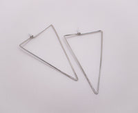 Le Réussi Earrings Silver Triangle Earrings | Le Réussi