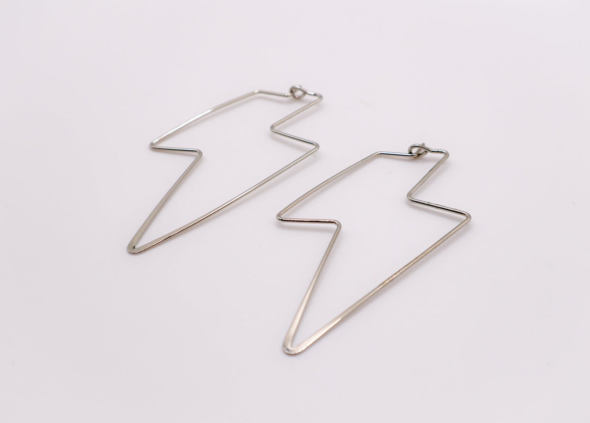Le Réussi Earrings Sterling Silver Lightening Earrings | Le Réussi
