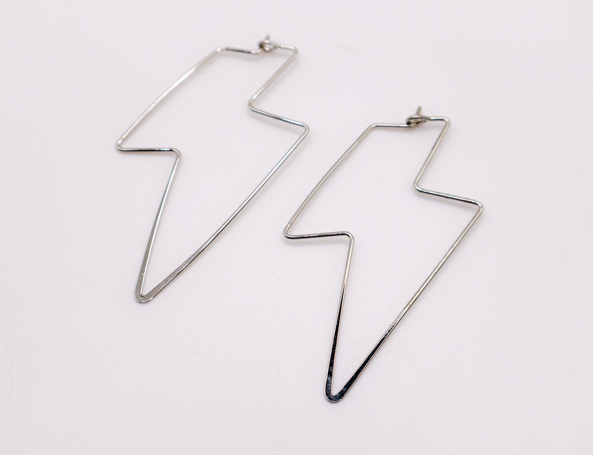 Le Réussi Earrings Sterling Silver Lightening Earrings | Le Réussi