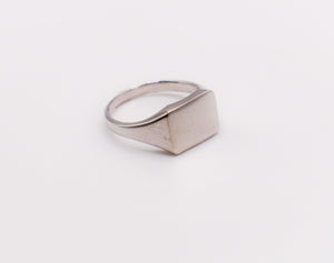 Le Réussi Ring Italian Rectangle Silver Ring | Le Réussi