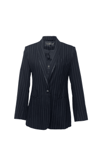 Le Réussi Women's Blazer Power Woman- Black/White Pinstripes Blazer/Suit | Le Réussi