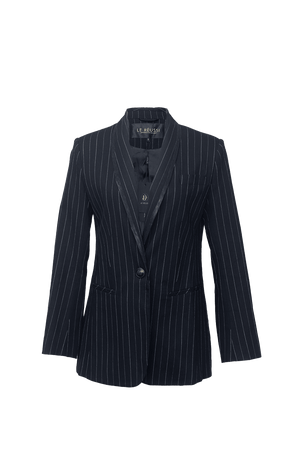 Le Réussi Women's Blazer Power Woman- Black/White Pinstripes Blazer/Suit | Le Réussi