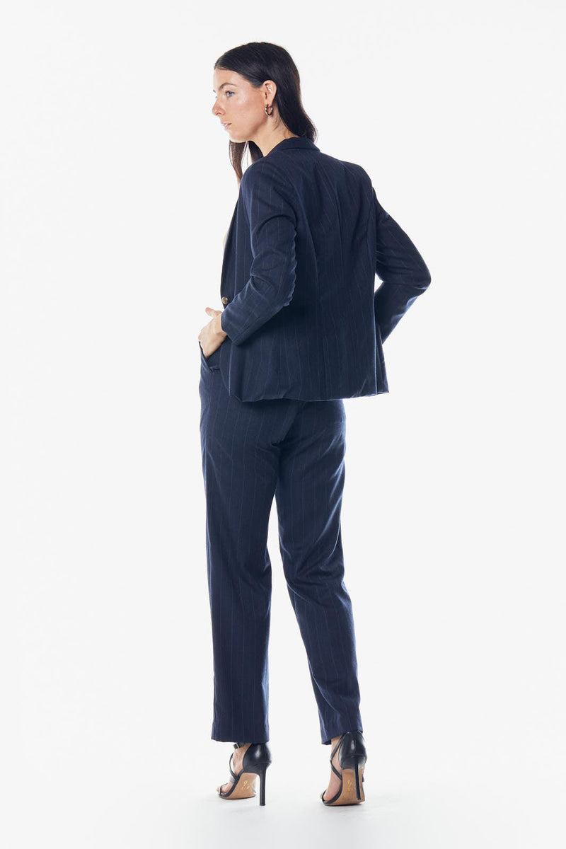 Le Réussi Women's Blazer S / Navy Classy Italian Wool Navy Blue Blazer | Le Réussi