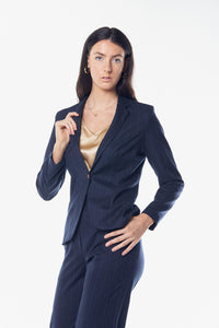 Le Réussi Women's Blazer S / Navy Classy Italian Wool Navy Blue Blazer | Le Réussi