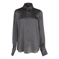 Le Réussi Women's Blouse Elegance Silk Shirt in Black | Le Réussi