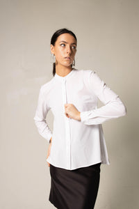 Le Réussi Women's Blouse Stylish Pleated Blouse in White | Le Réussi