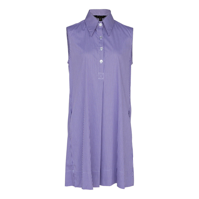 Le Réussi Women's Dress Italian Cotton Sleeveless Dress in Purple | Le Réussi