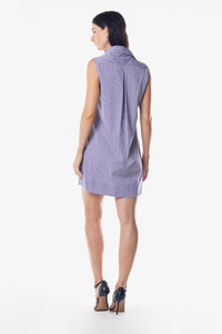 Le Réussi Women's Dress Italian Cotton Sleeveless Dress in Purple | Le Réussi