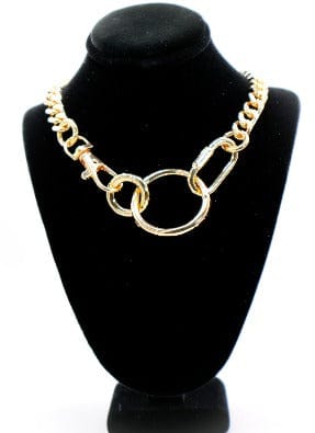 Le Réussi Women's Necklace Big clamp Gold chain