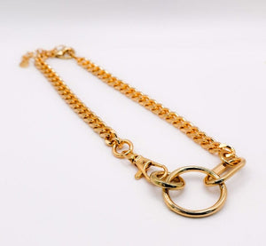 Le Réussi Women's Necklace Big clamp Gold chain