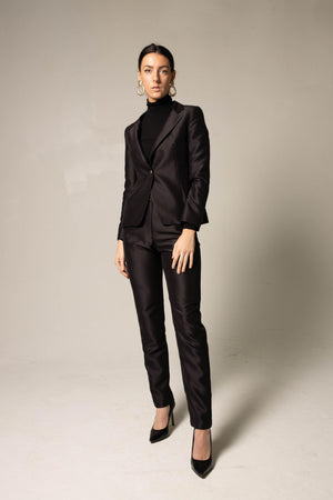 Le Réussi Women's Pants & Trousers Elegant Skinny Pants in Black | Le Réussi