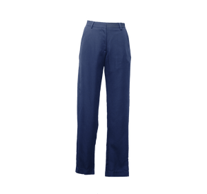 Le Réussi Women's Pants & Trousers Italian Wool Skinny Pants in Navy Blue | Le Réussi