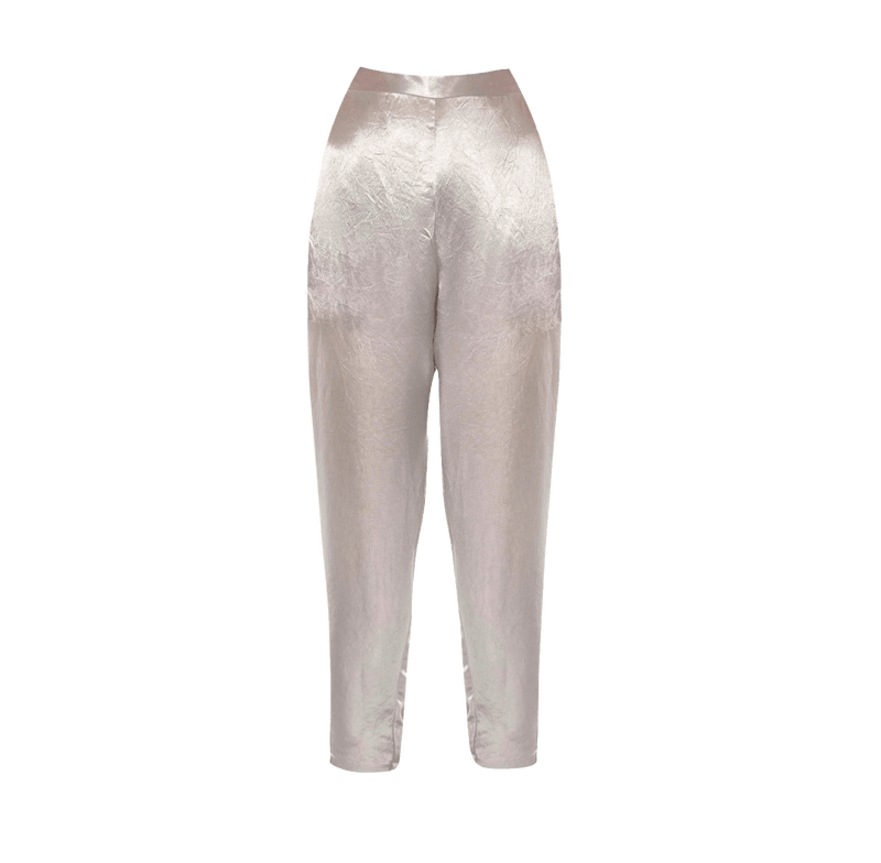 Le Réussi Women's Pants & Trousers Sophie Beige Silk Pants | Le Réussi