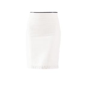 Le Réussi Women's Skirt Power Woman- White Mini Tweed Skirt | Le Réussi