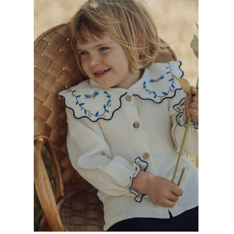 Lil' Paradise Copenhagen Kids & Babies - Mother & Kids - Boys' Baby Clothing - Clothing Sets 3-6m - 68cm Organic Blue Blossom Delight Blouse