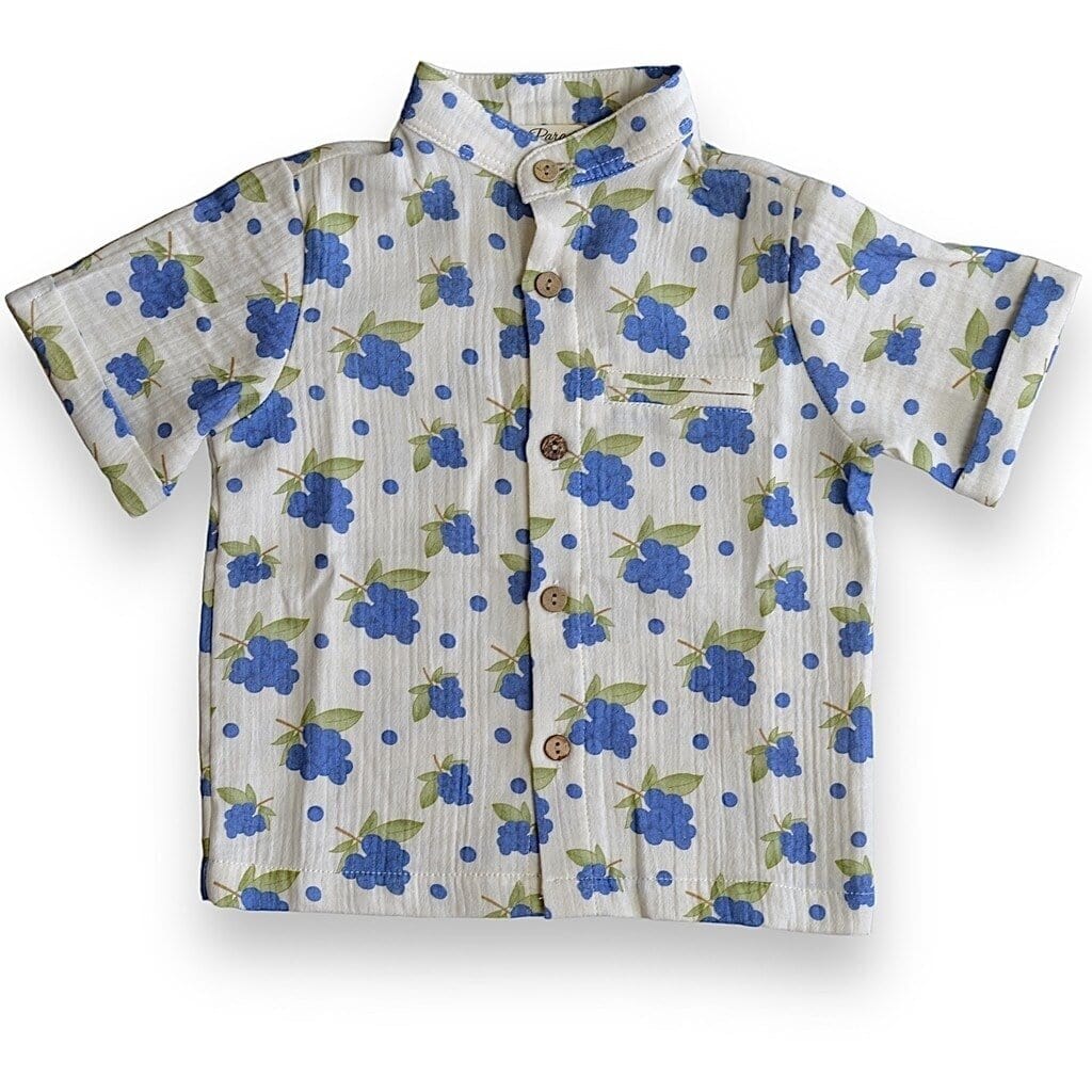 Lil' Paradise Copenhagen Kids & Babies - Mother & Kids - Boys' Baby Clothing - Clothing Sets 3-6m - 68cm Organic Blueberring Shirt