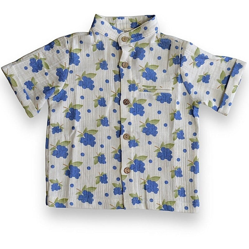 Lil' Paradise Copenhagen Kids & Babies - Mother & Kids - Boys' Baby Clothing - Clothing Sets 3-6m - 68cm Organic Blueberring Shirt