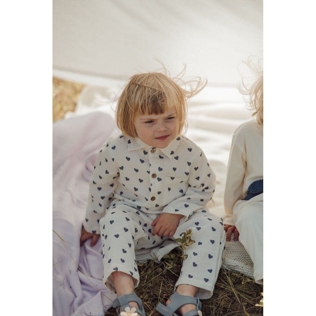 Lil' Paradise Copenhagen Kids & Babies - Mother & Kids - Boys' Baby Clothing - Clothing Sets 3-6m - 68cm Organic Heart Garden Shirt