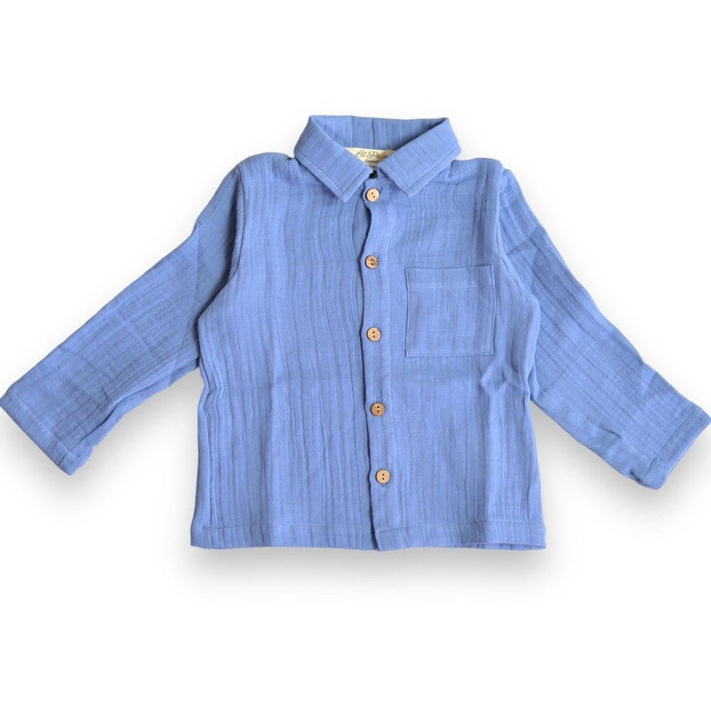 Lil' Paradise Copenhagen Kids & Babies - Mother & Kids - Boys' Baby Clothing - Clothing Sets Organic Shadow Blue Shirt