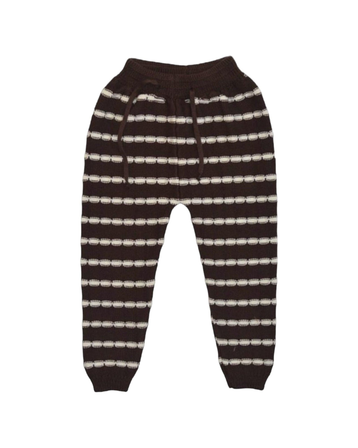 Lil' Paradise Copenhagen Kids & Babies - Mother & Kids - Girls' Clothing - Overalls Alba Striped Knit Trousers Brown