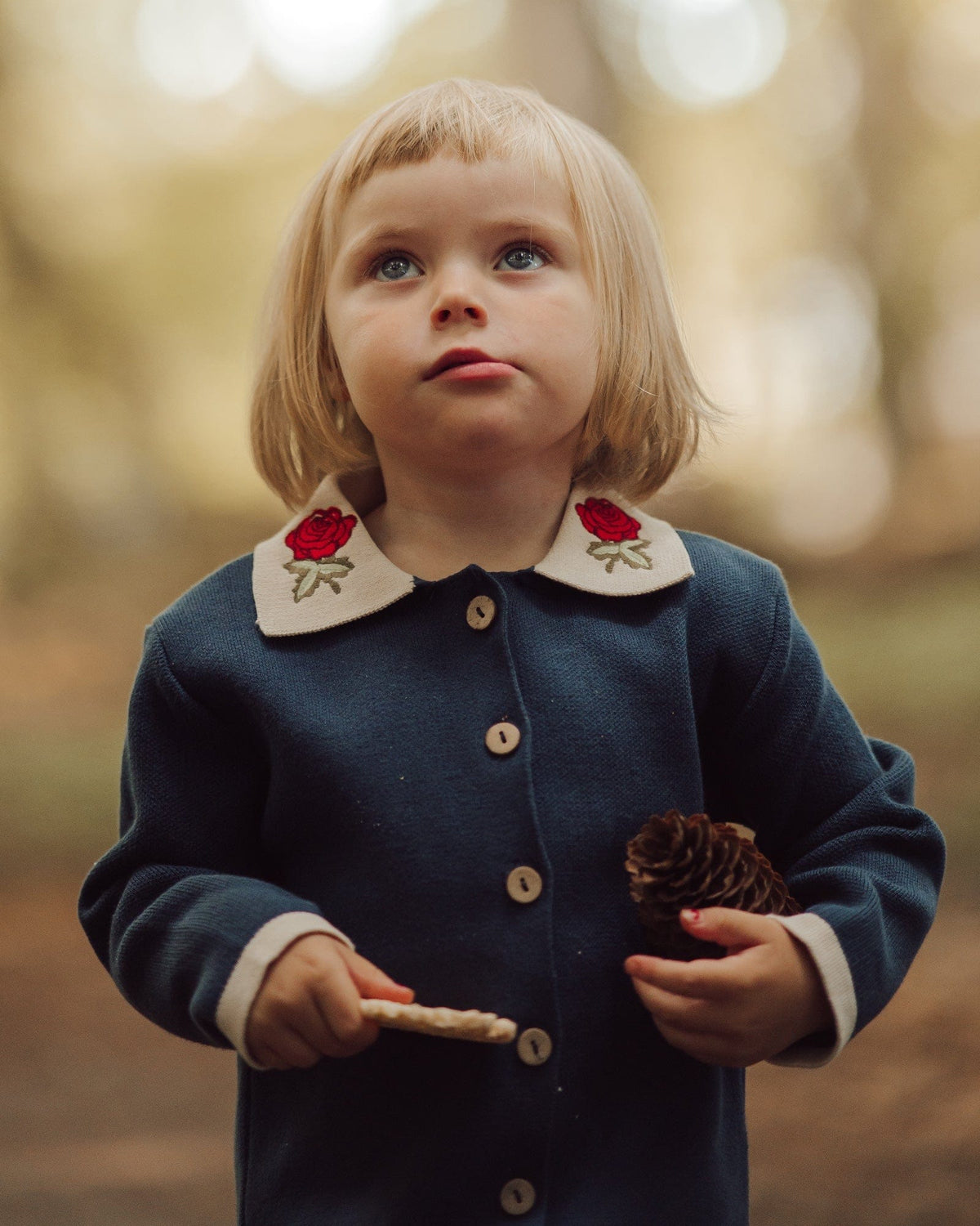 Lil' Paradise Copenhagen Kids & Babies - Mother & Kids - Girls' Clothing - Overalls Navy Rose Cardigan